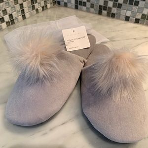 Pottery Barn Slippers NWT